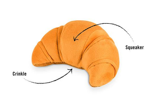 Barking Brunch Pup's Croissant  Plush Dog Toy