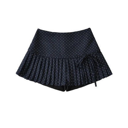 Polka Dot Pleated Skirt