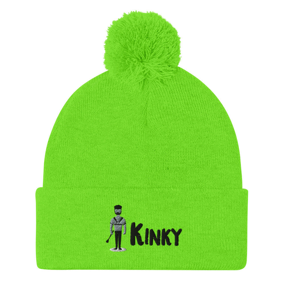 Kinky Pom-Pom Beanie