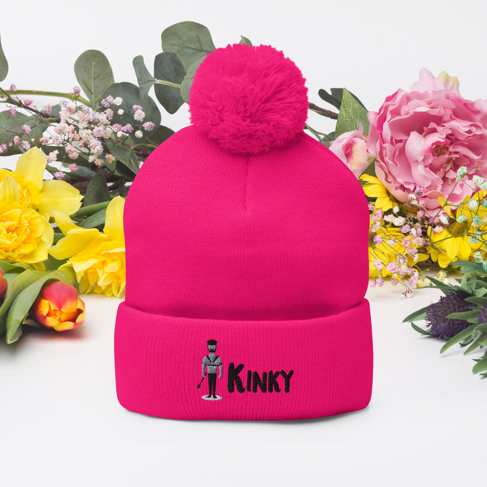 Kinky Pom-Pom Beanie