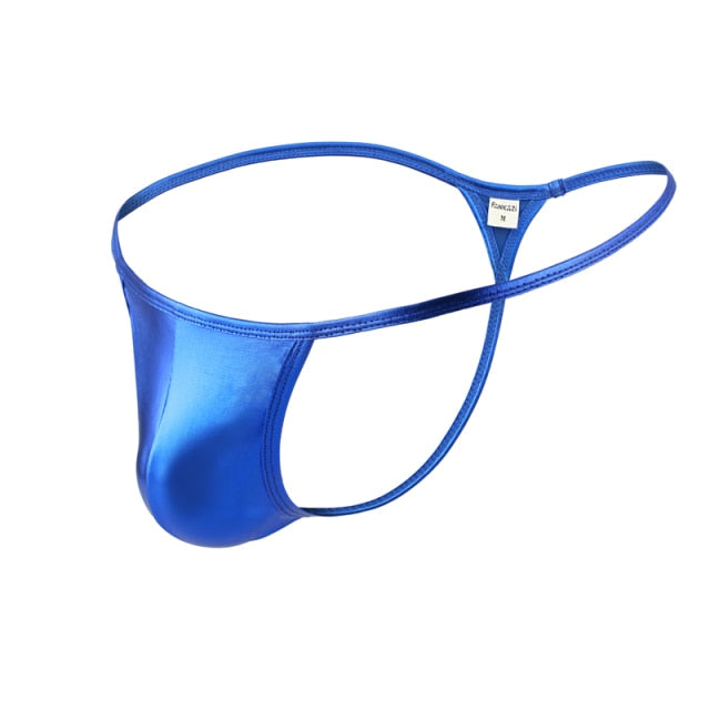 Shiny PU Leather Thong