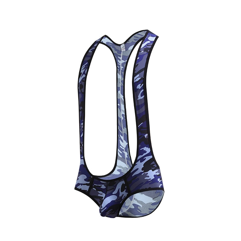 Kinky Camo Wrestling Jockstrap Bodysuit