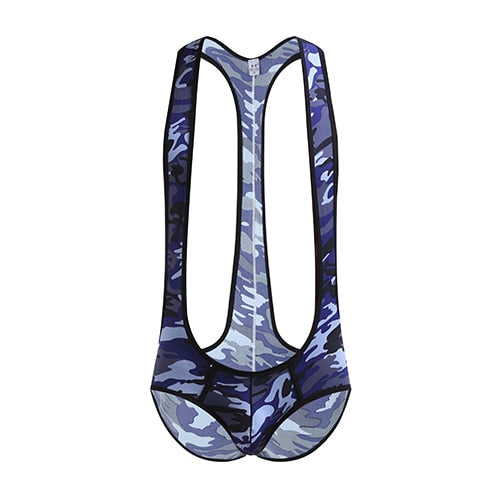Kinky Camo Wrestling Jockstrap Bodysuit