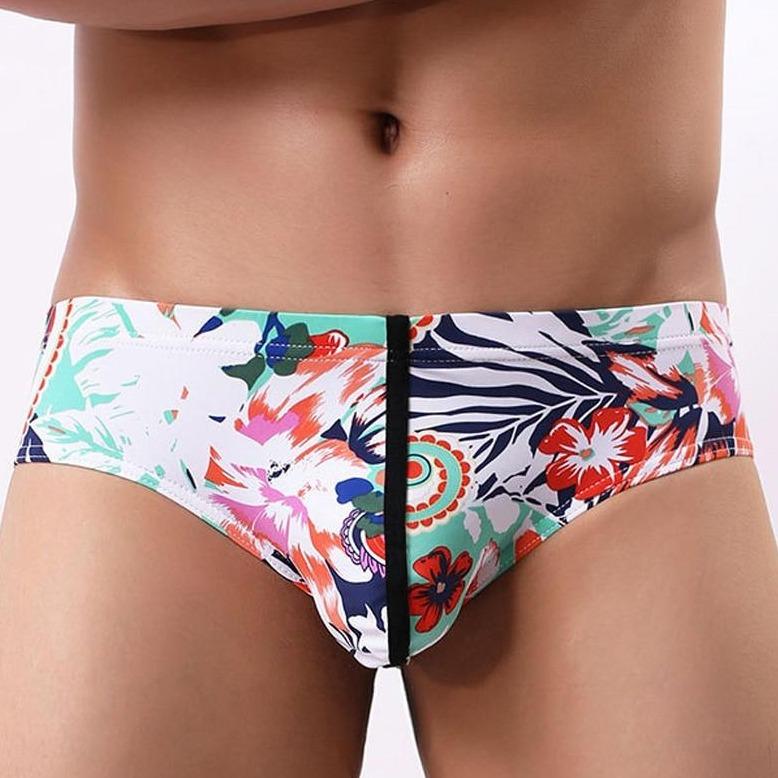 Light Floral Print Briefs