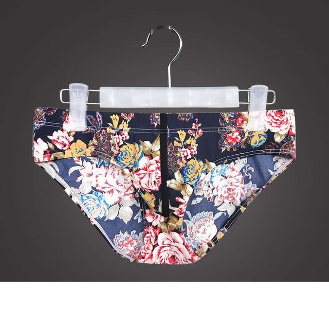 Dark Floral Print Briefs