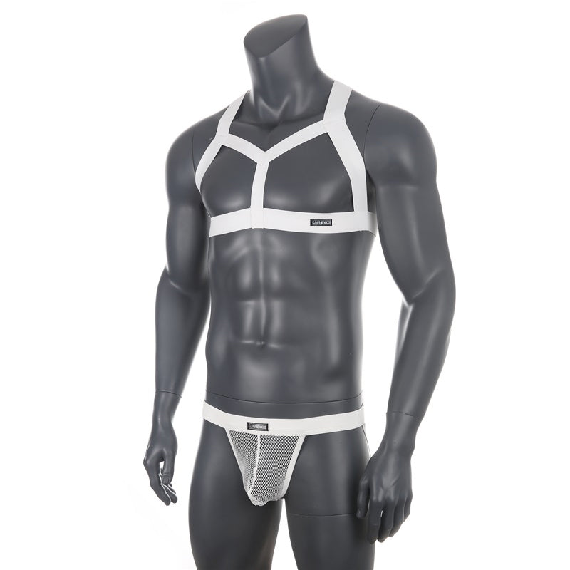 Chest Harness + Mesh Jockstrap Erotic Clubwear
