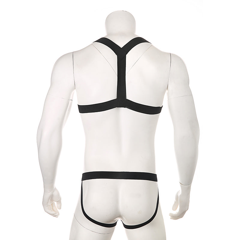 Chest Harness + Mesh Jockstrap Erotic Clubwear