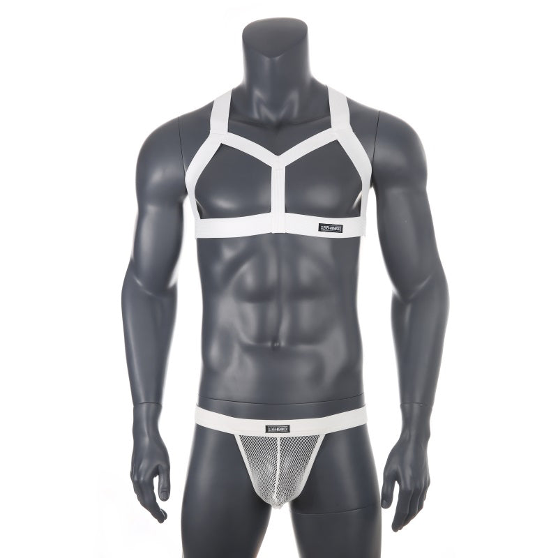 Chest Harness + Mesh Jockstrap Erotic Clubwear