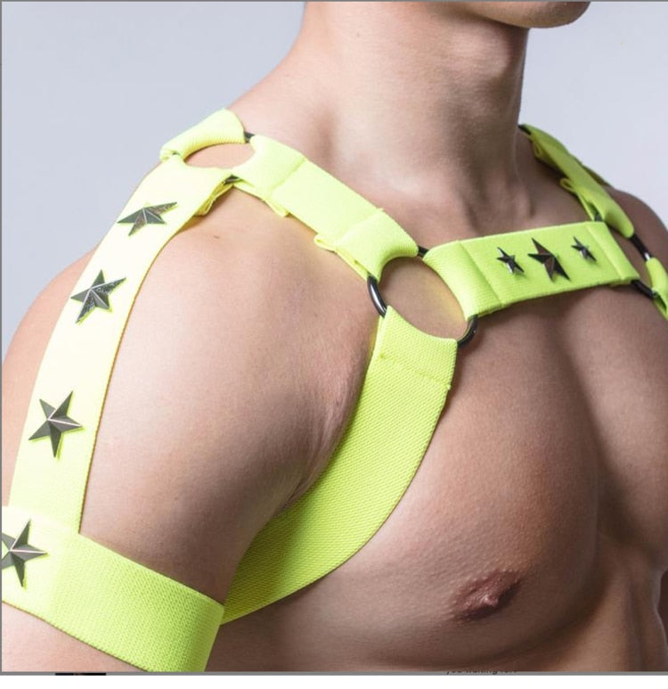 Fluorescent Glow In The Dark Elastic Harness