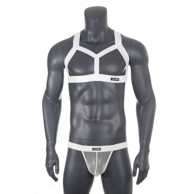 Chest Harness + Mesh Jockstrap Erotic Clubwear