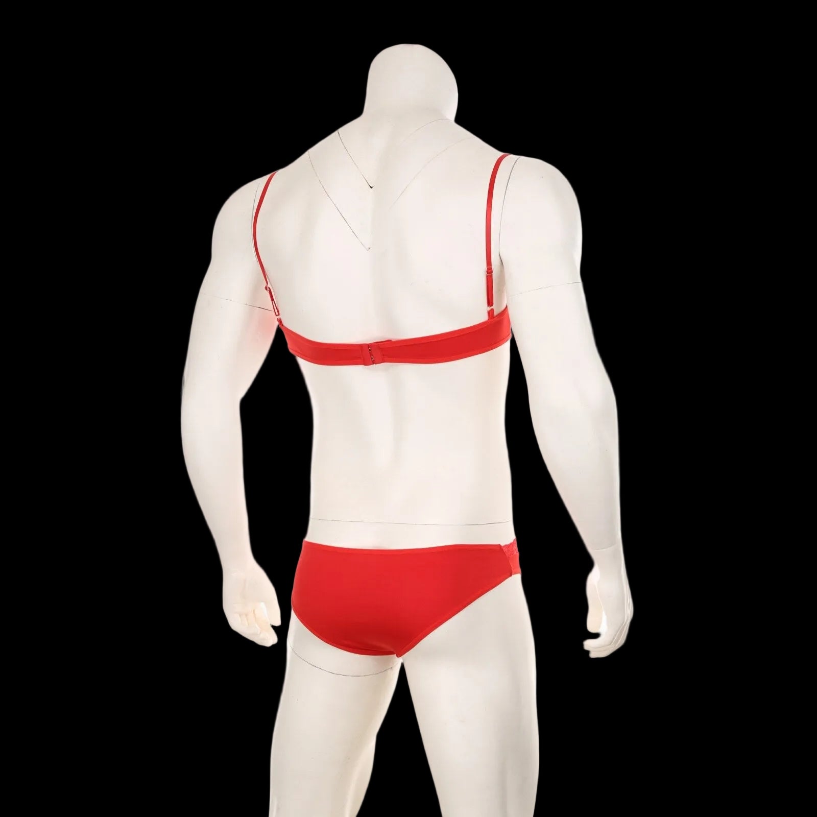 Mens Lace Lingerie Panties & Bra Set