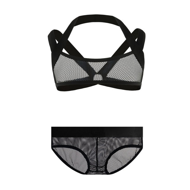 Erotic Mesh Harness + Underwear Outfit