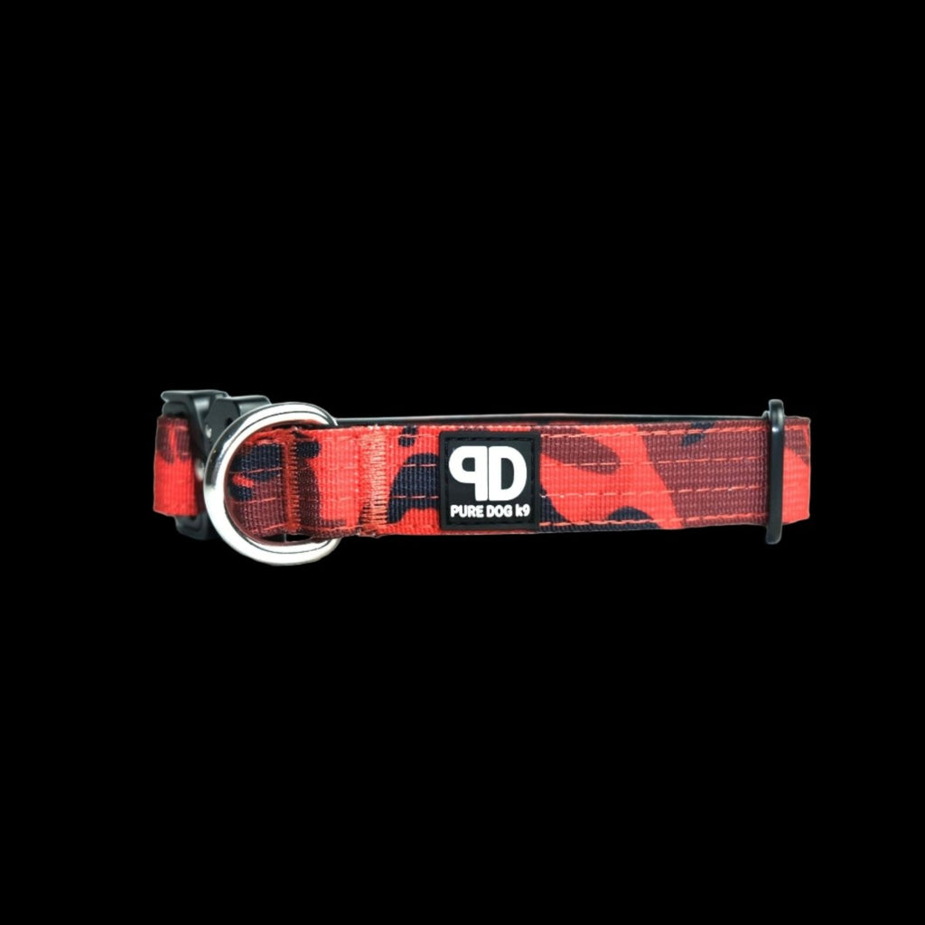 Pure Dog K9 Tactical Collar Red Camo - The Pup Play Hub
