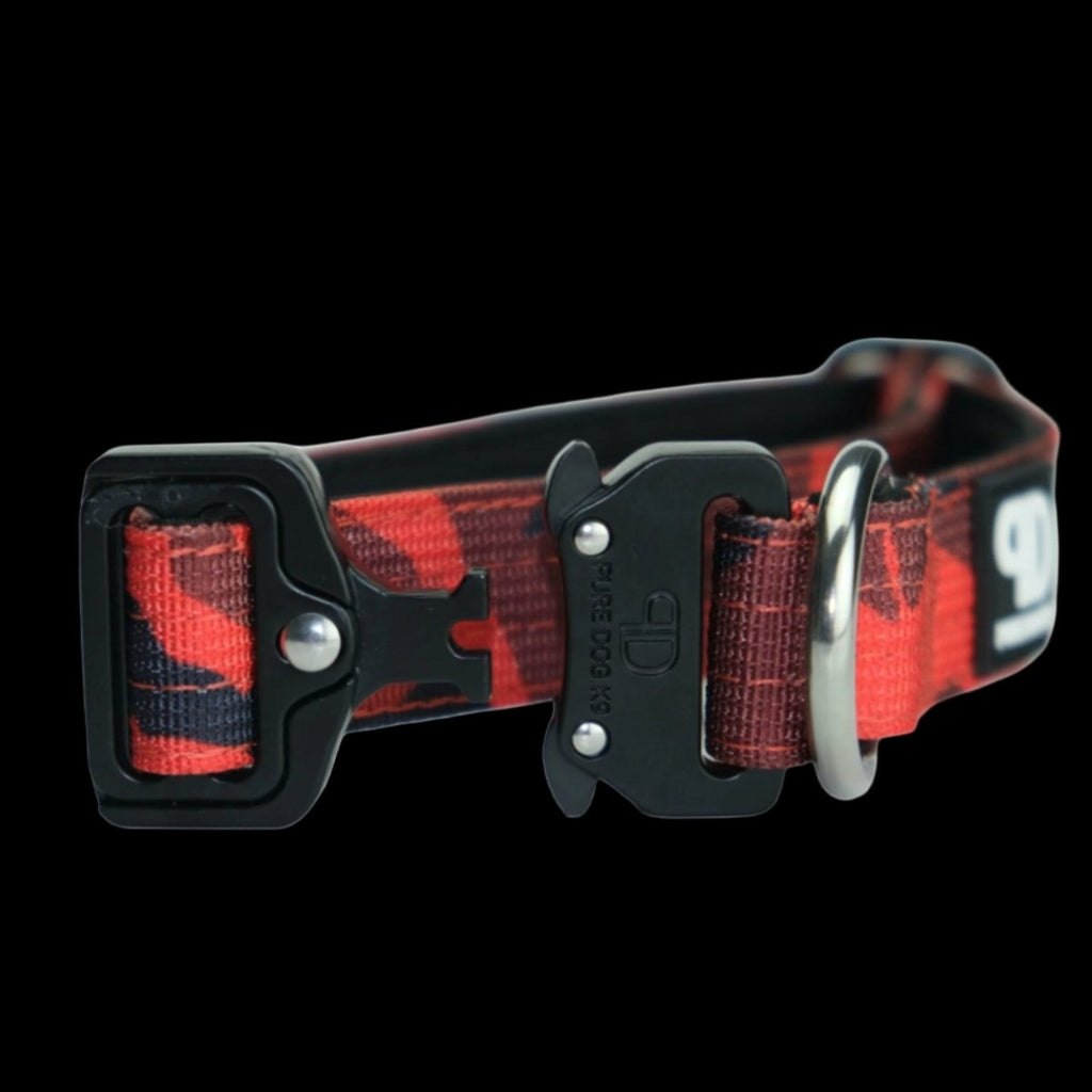 Pure Dog K9 Tactical Collar Red Camo - The Pup Play Hub