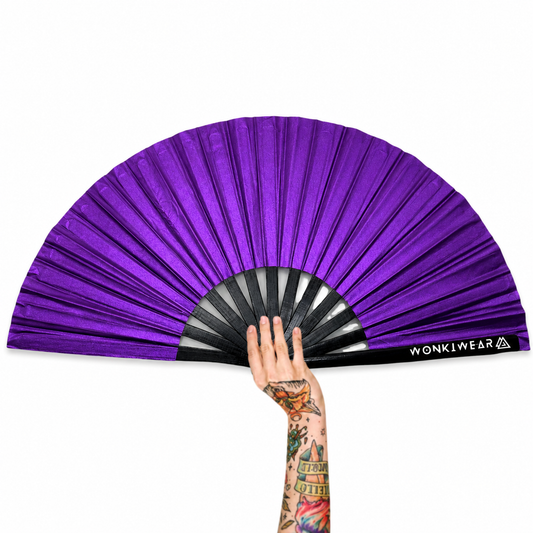 Purple Shimmer Metallic XL Festival Fan