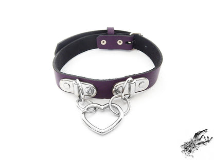 Purple Bound Heart Ring Choker