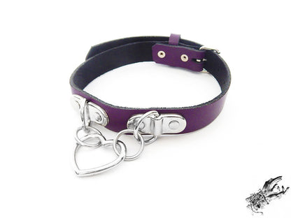 Purple Bound Heart Ring Choker