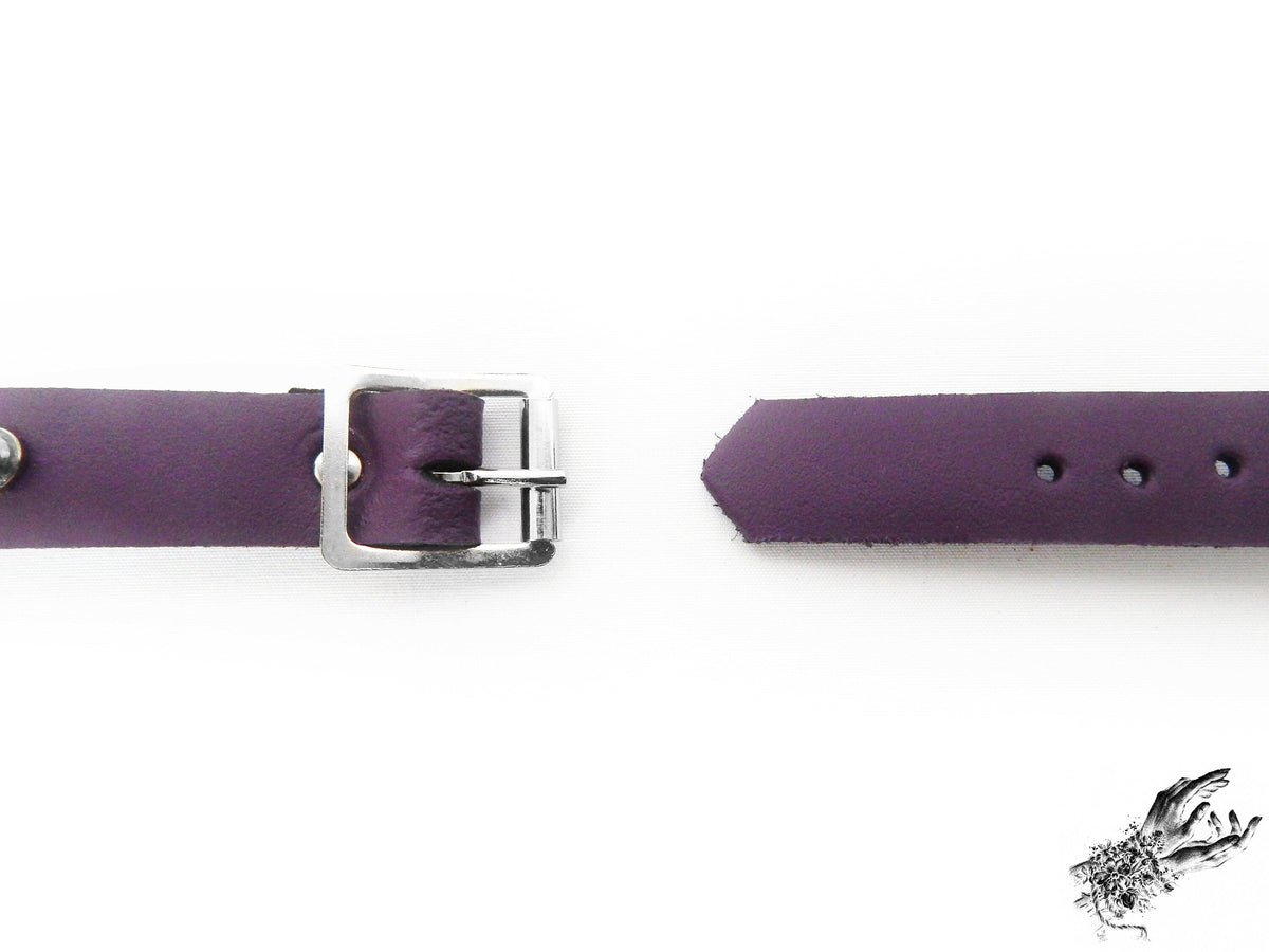 Purple Studded Heart Ring Wristband