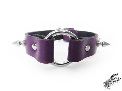 Purple Studded O Ring Wristband