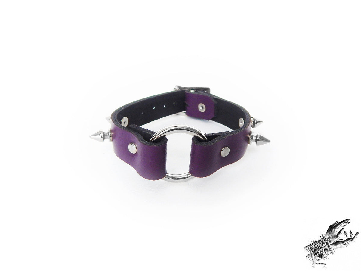 Purple Studded O Ring Wristband