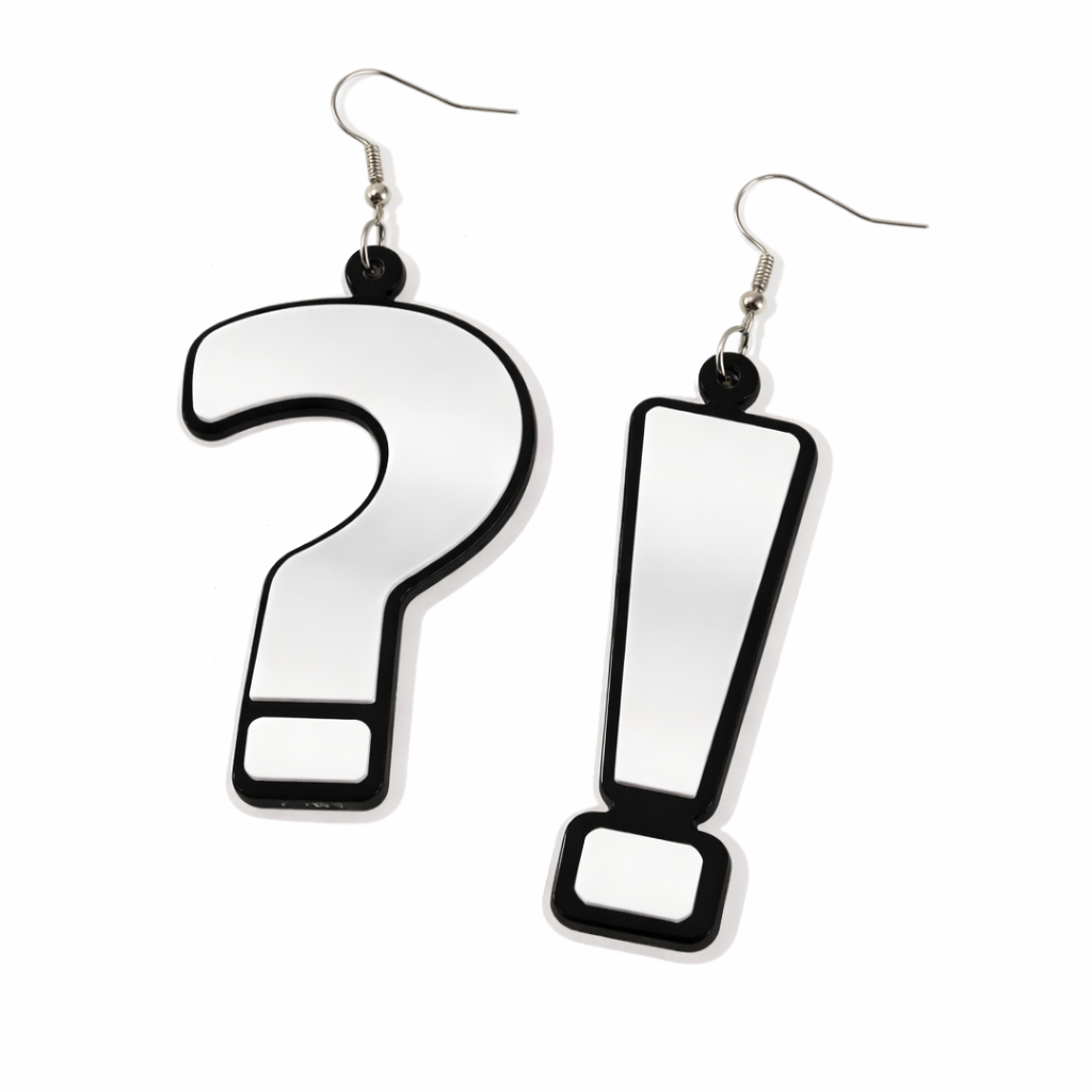 Question Mark Drop Earrings