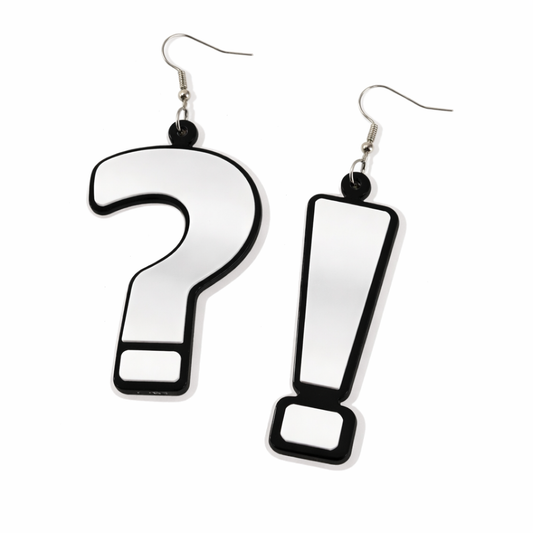Question Mark Drop Earrings