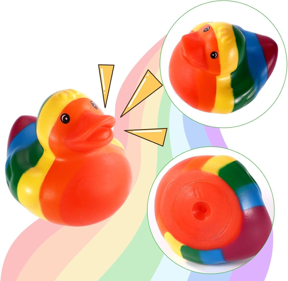 Rainbow Rubber Duck - The Pup Play Hub