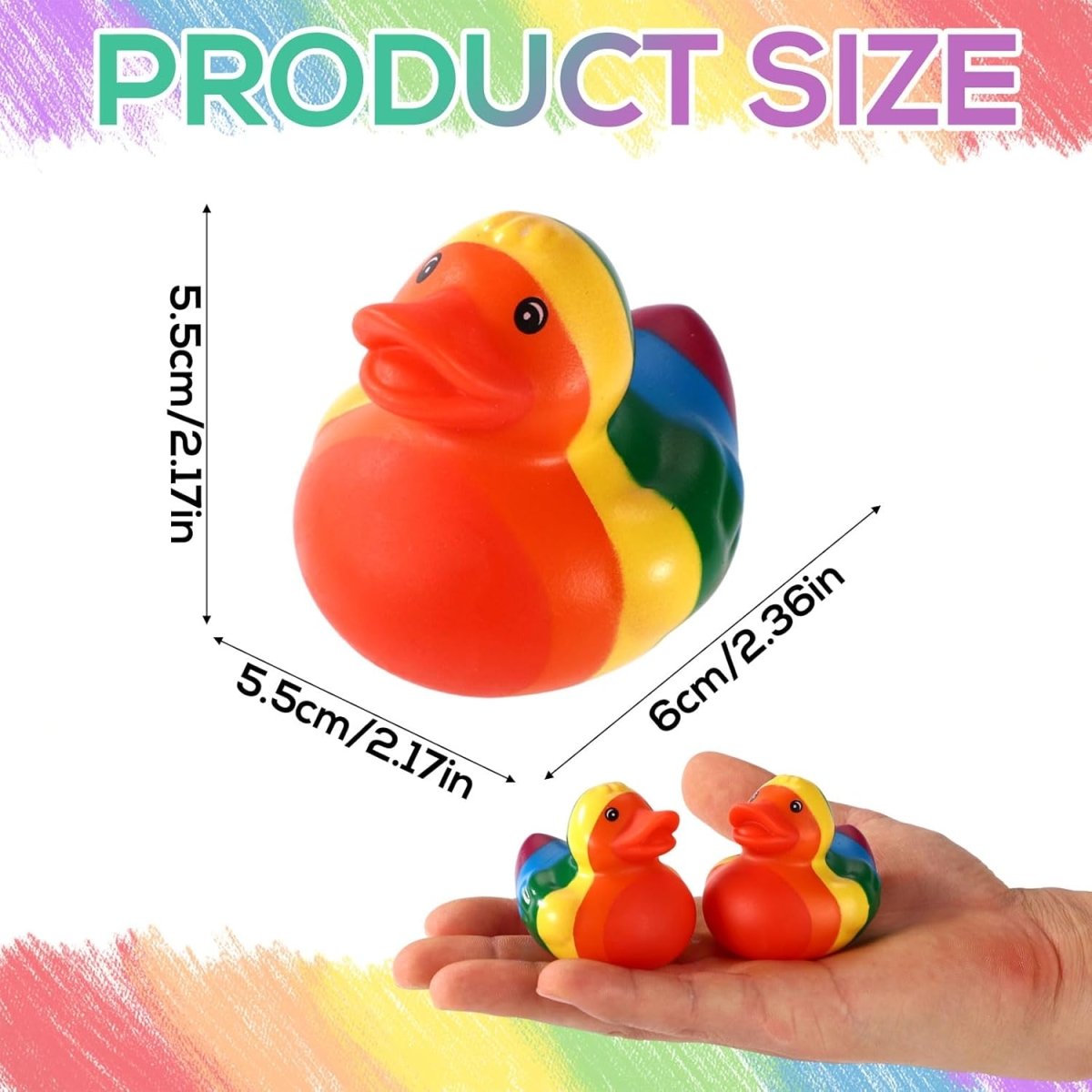 Rainbow Rubber Duck - The Pup Play Hub
