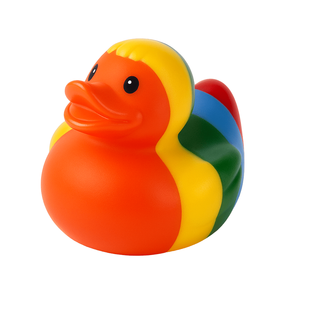 Rainbow Rubber Duck - The Pup Play Hub