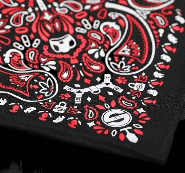 Mr.S Leather Zipper Pocket Neck Hanky - Blue