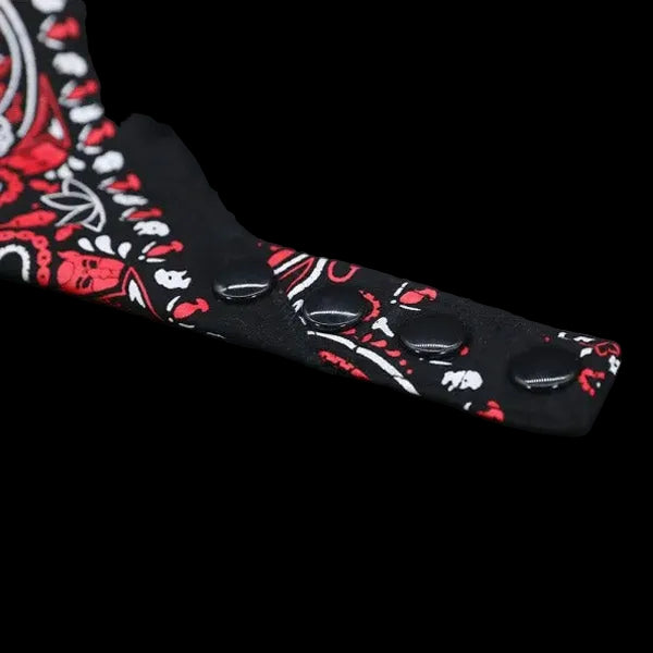 Mr.S Leather Zipper Pocket Neck Hanky - Blue