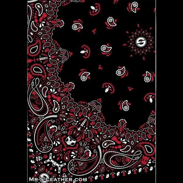 Mr.S Leather Zipper Pocket Neck Hanky - Blue