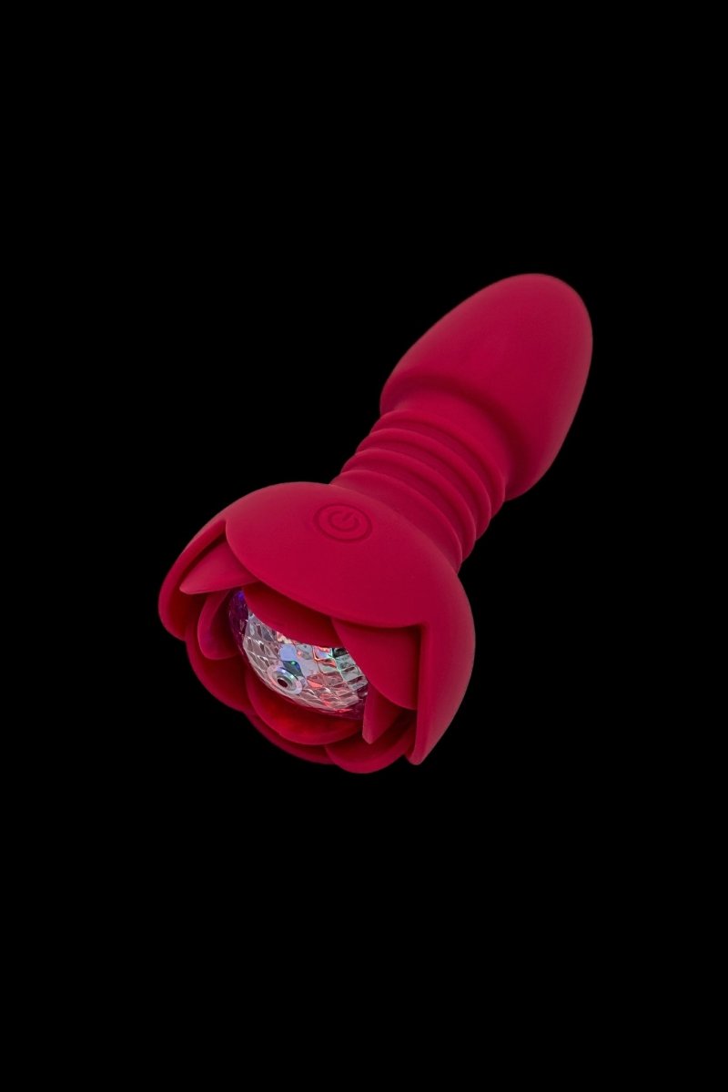 Red Rose Light Up Anal Plug - The Pup Play Hub