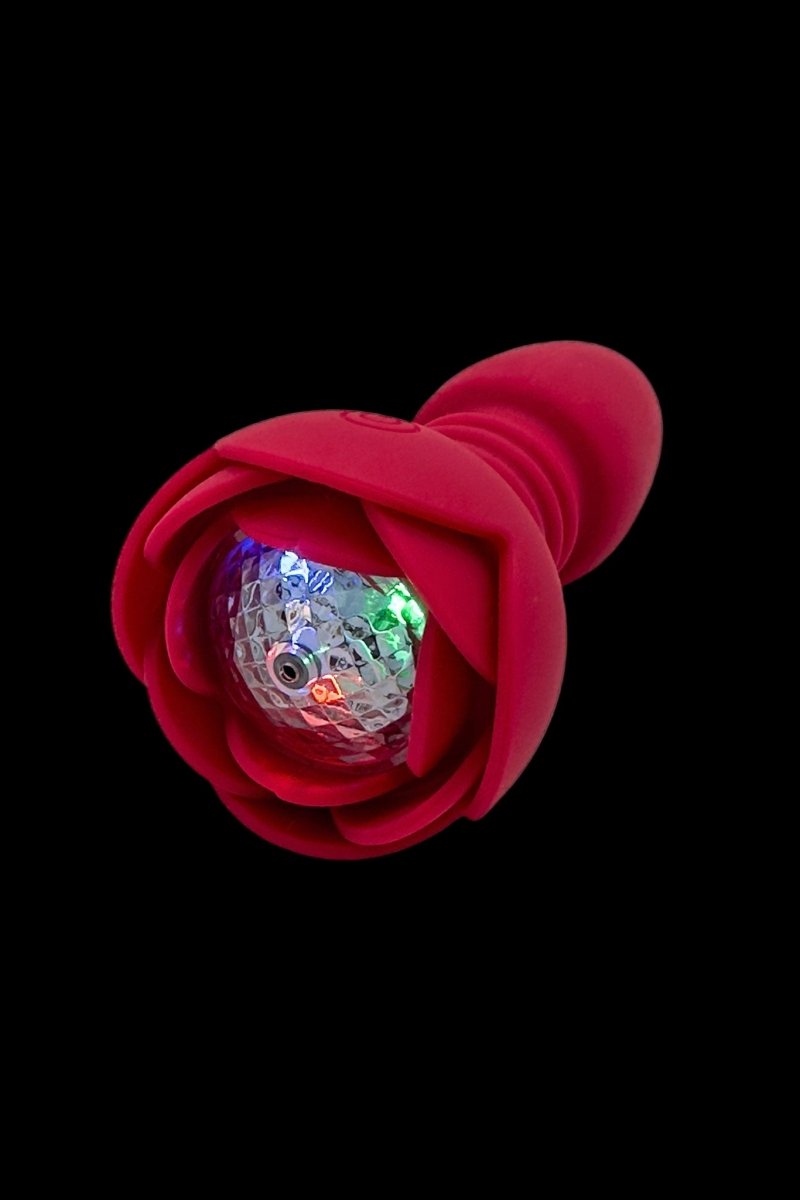 Red Rose Light Up Anal Plug - The Pup Play Hub
