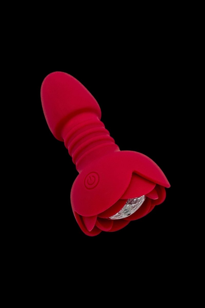 Red Rose Light Up Anal Plug - The Pup Play Hub