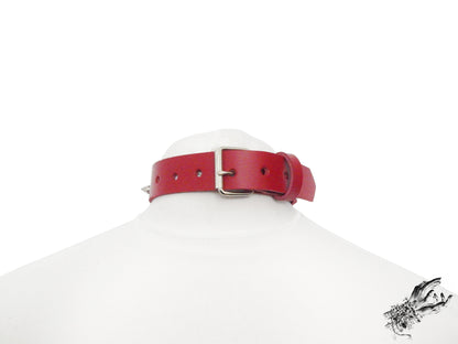 Red Bound Heart Ring Choker