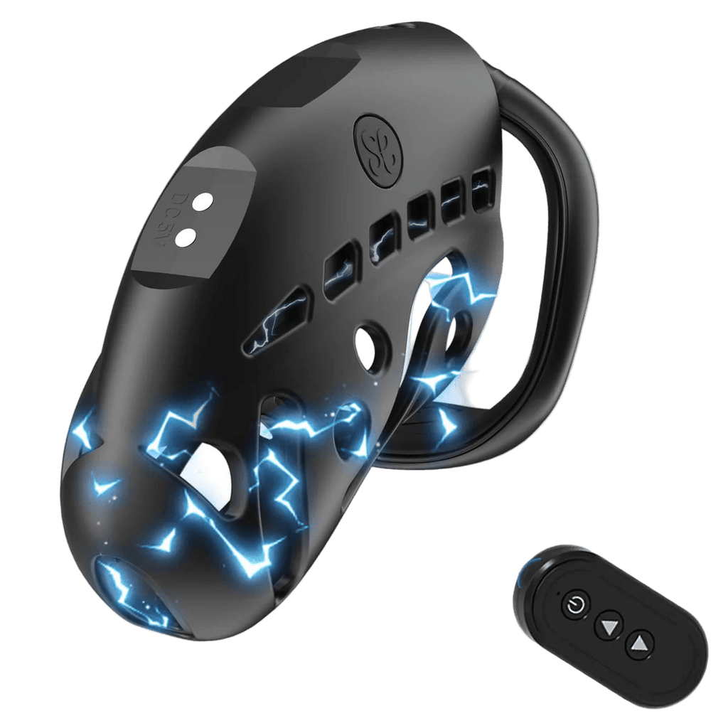 Remote Control Shock Chastity Cage - The Pup Play Hub