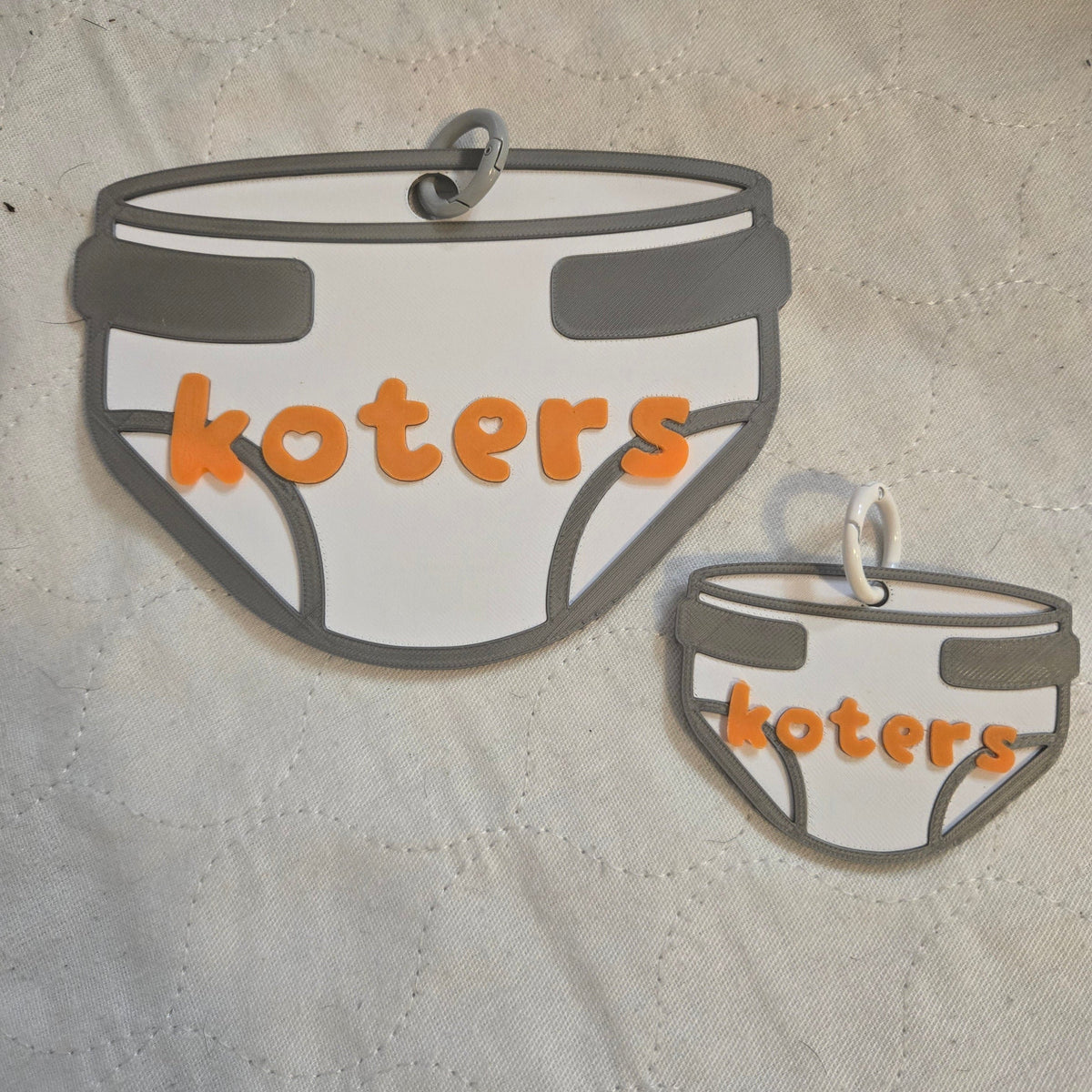 ABDL Diaper, Urinal Keychain / Bag Tag – Colorful Identity Bag Charm