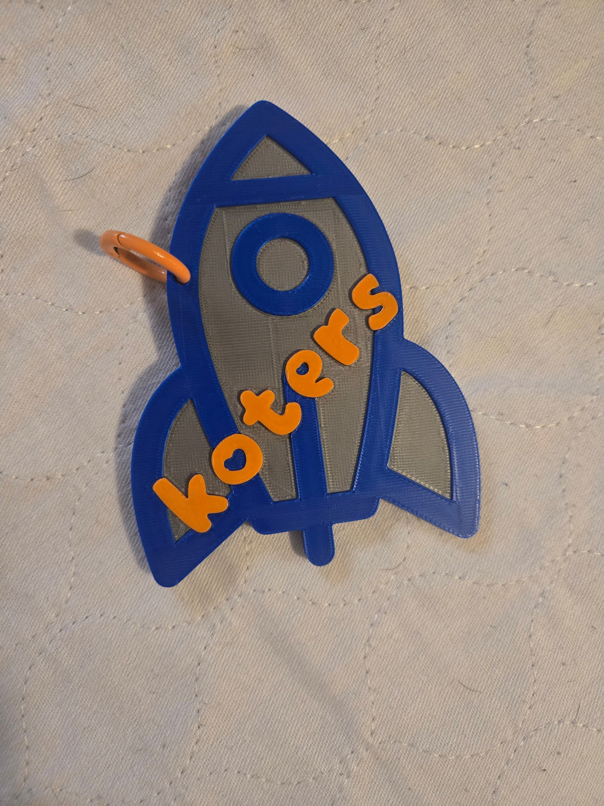 Rocketship, Ducky, Keychain / Bag Tag – Colorful Identity Bag Charm