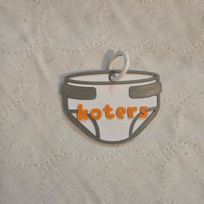 ABDL Diaper, Urinal Keychain / Bag Tag – Colorful Identity Bag Charm