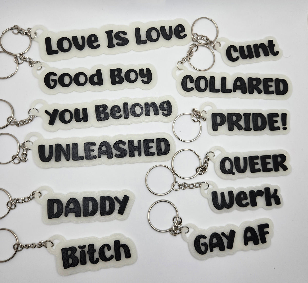 🔥✨ Pride, Kink & Chaos Keychains – Loud, Proud & A Little Inappropriate