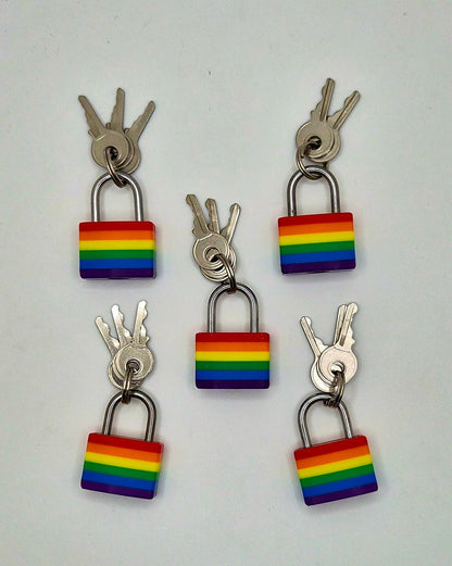Small Padlock & Cover – Custom Kink Collar Lock, Keyed Alike Options, Glow & Pride Styles