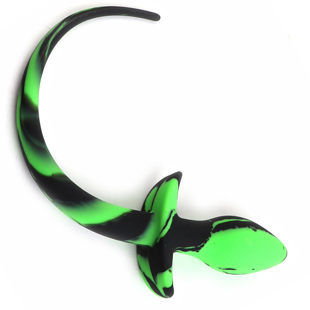 ruff GEAR Silicone Swirl Pup Tail Green