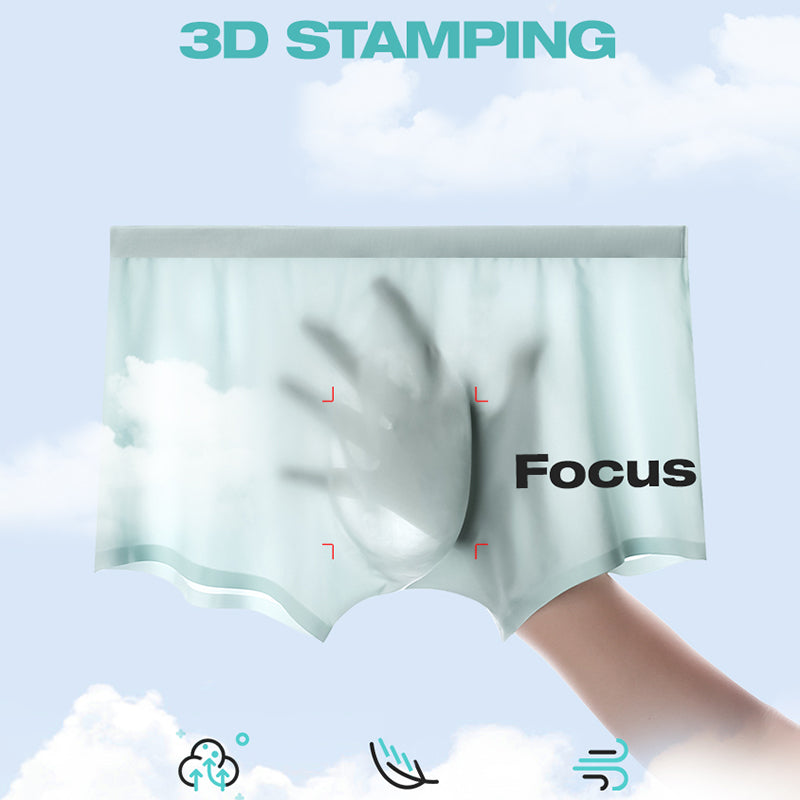 3 Pack Cool Trackless Thin Pouch Men's Trunks