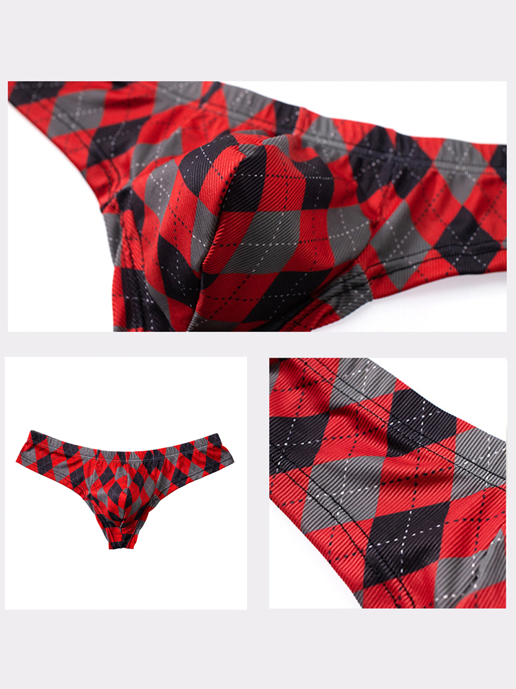 Men’s Low-Rise U-Convex Print Thong