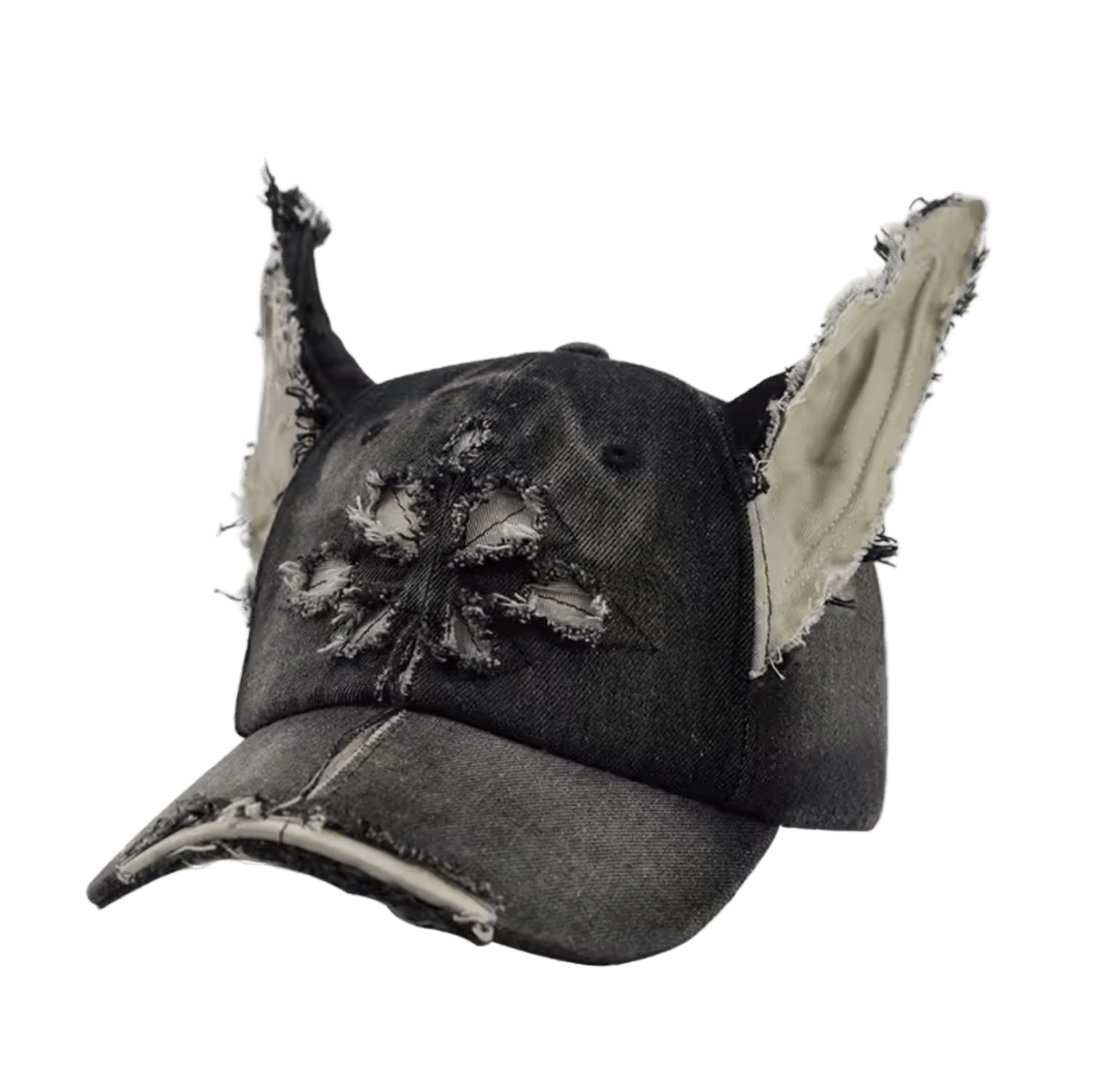 Shredded Faded Cap Black - The Pup Play Hub