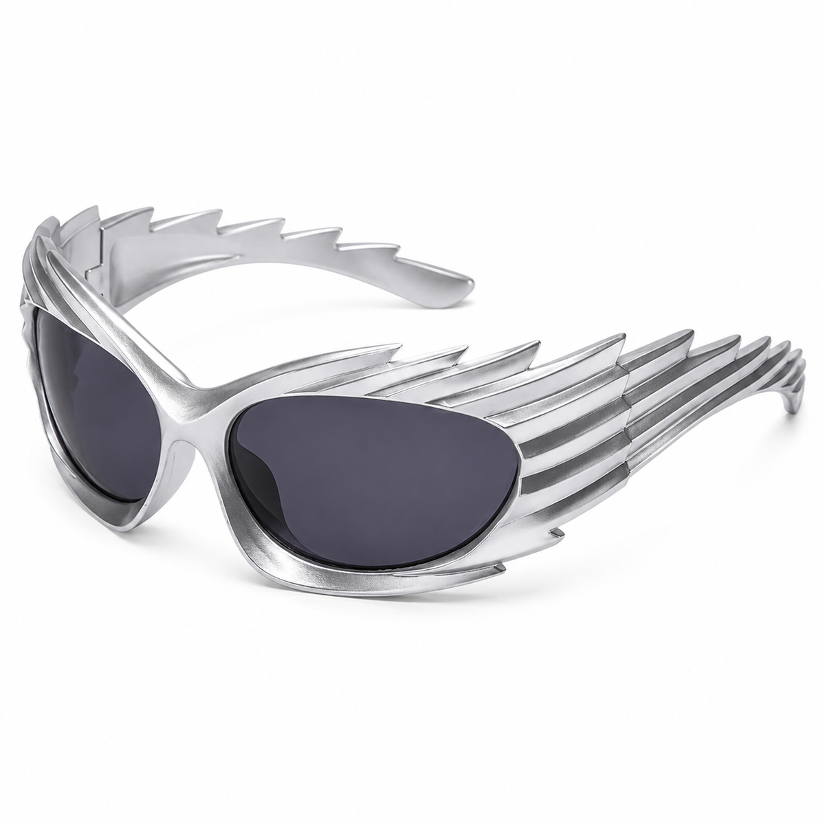 Silver Spiked Cyber Glasses