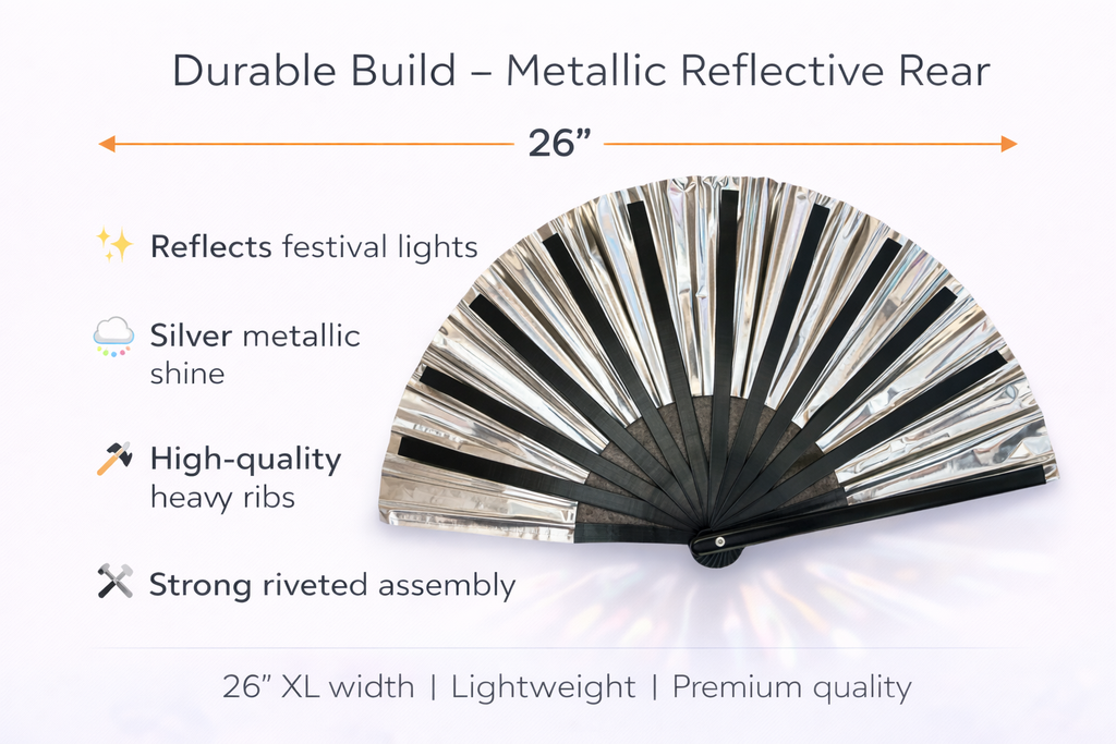Pink Mirage Iridescent XL Festival Fan
