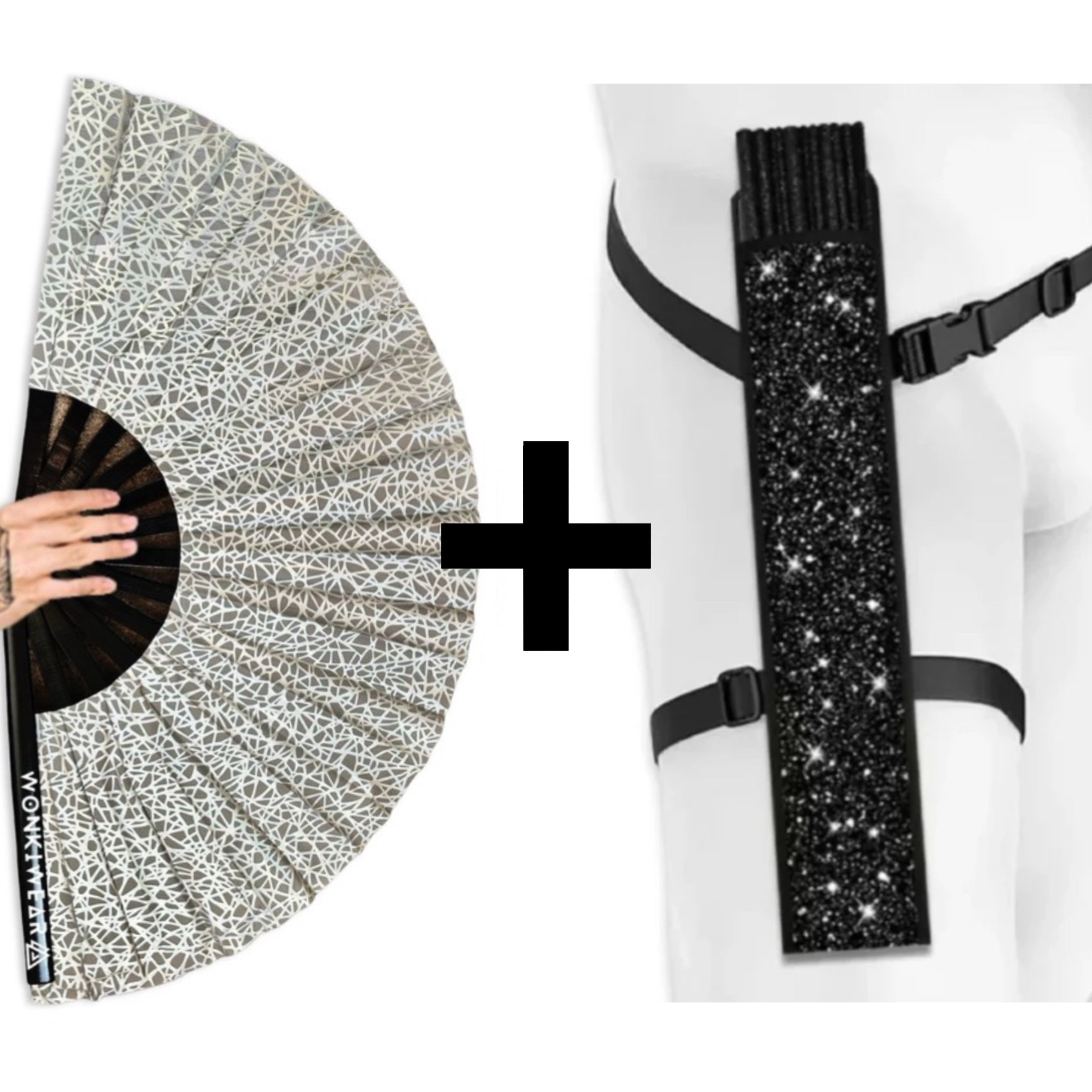 Silver Web XL Reflective Festival Fan