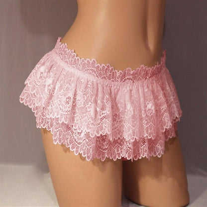 Sissy Lace Mini Skirt